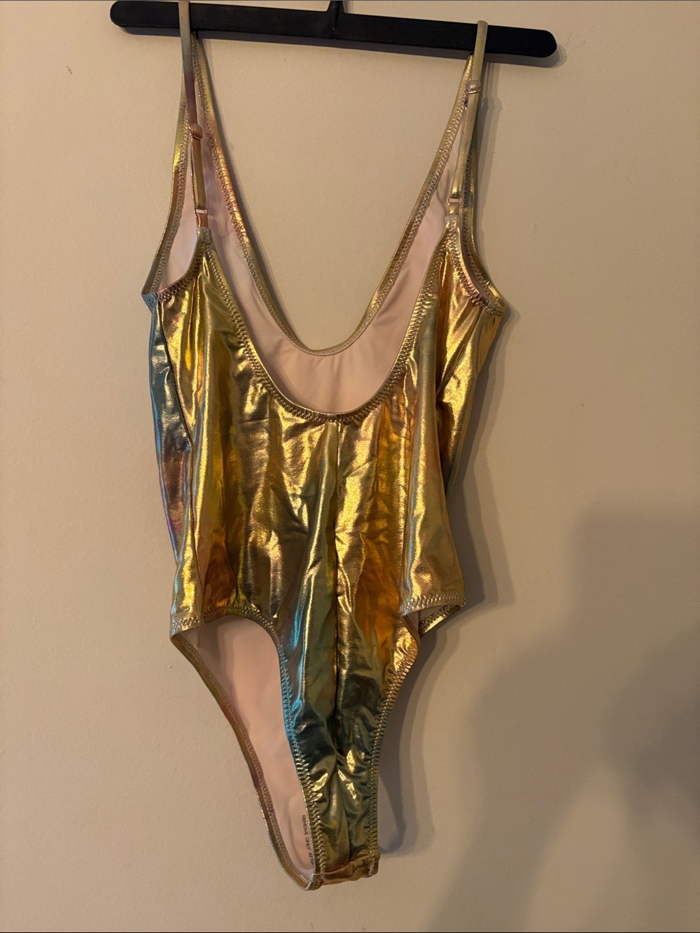 bond-eye Iridescent Gold One-Piece Swimsuit- NWOT - Picture 5 of 5